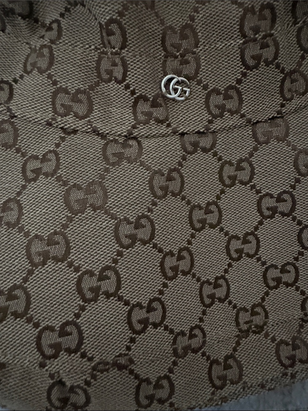 Gucci Brown Monogram Wide-Brim Sun Hat - Picture 8 of 9